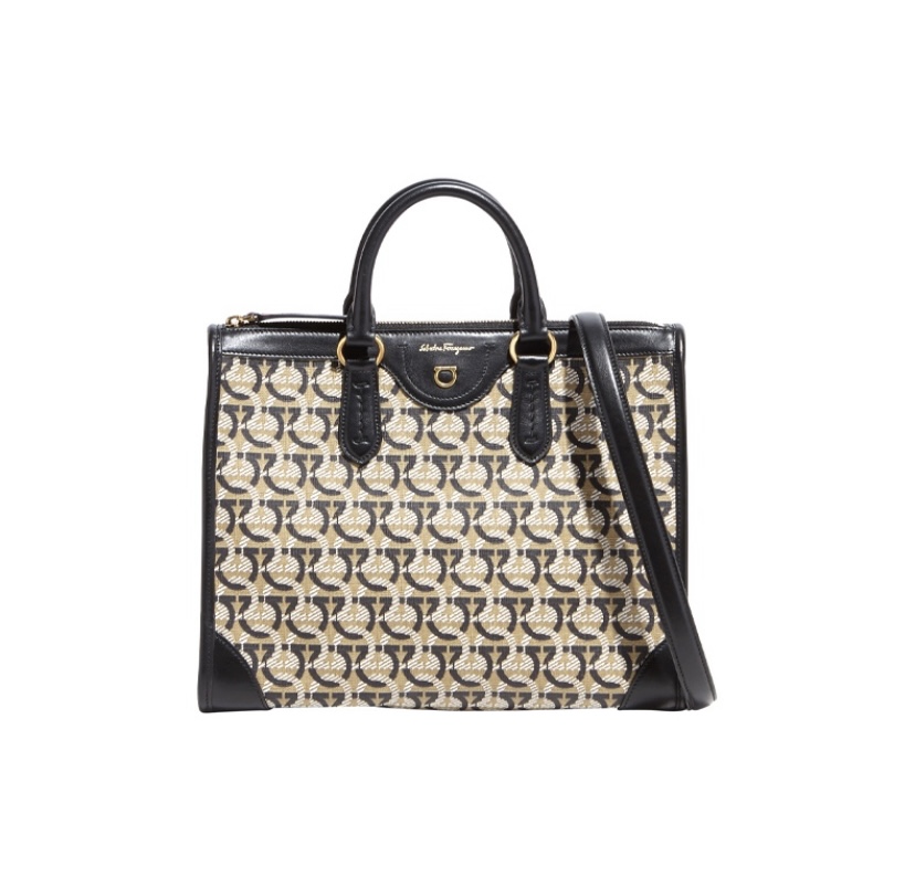 SALVATORE FERRAGAMO Interlocking Gancini Print Tote