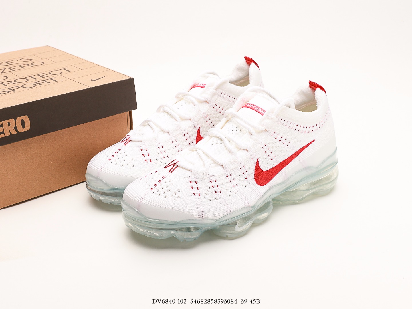 Nike Air VaporMax Pure Platinum University Red
