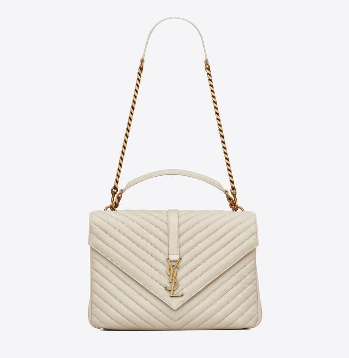 Sa1nt Lau*nt Large College In Quilted Leather