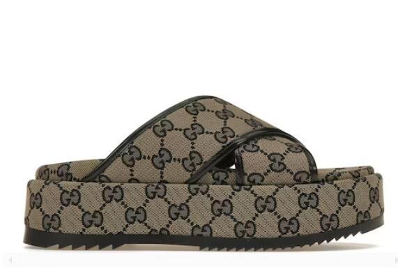 Gvc*1 GG Platform 30 mm Sandal Blue Canvas