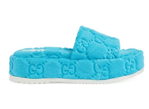 Gvc*1 GG Platform Sandal Blue (Women's)