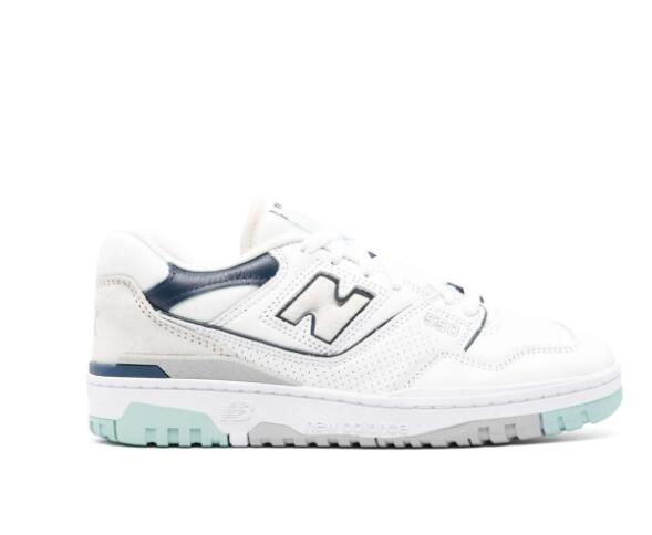 New Balance 550 White Winter Fog Navy