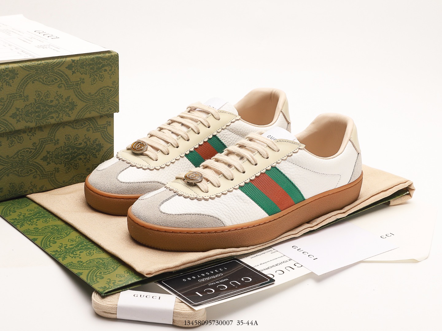 Gvc*1 Leather And Suede Web Sneakers