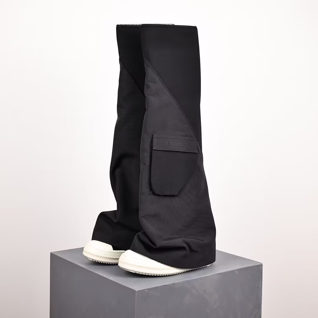 RICK OWENS DRKSHDW Women Cargo Fetish Knee High Boots