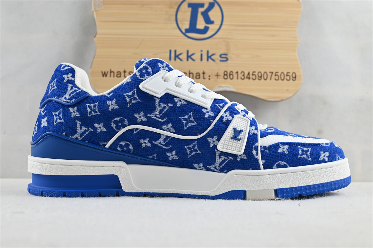 L0vis Vvtt0n Trainer Blue Monogram Textile