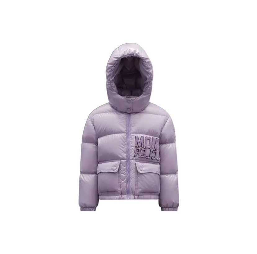 Moncler Girl's Bady Short Down Kid's Jacket Purple