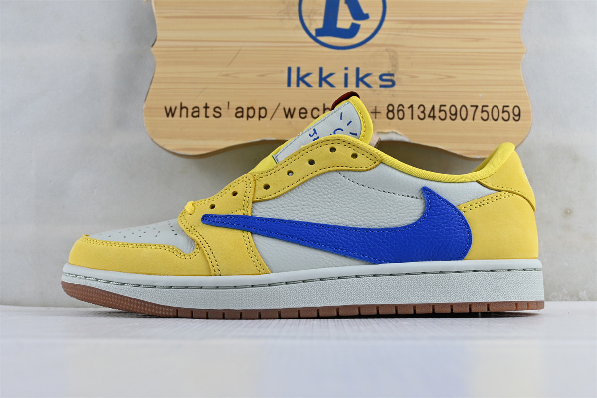 Travis Scott × Air Jordan 1 Low Canary (Flash Sale )
