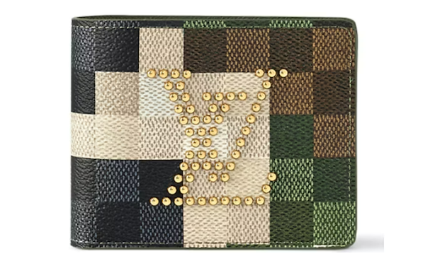 L0vis Vvtt0n Slender Wallet Damoflage Green Damoflage Damier