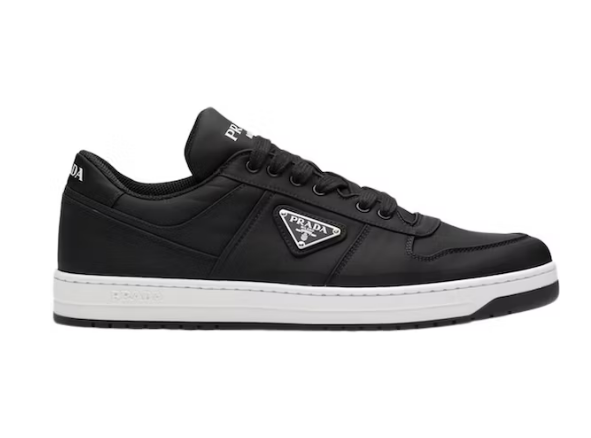 Pra*a Re-Nylon Gabardine Low Top Sneakers Black Black White