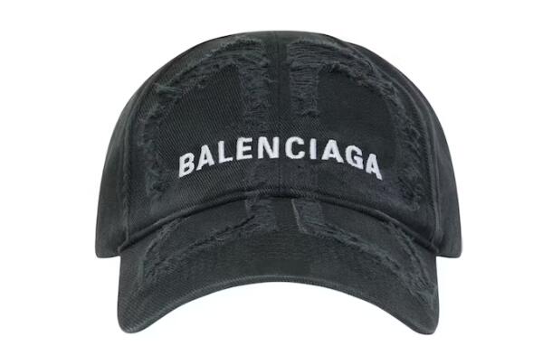 Ba1en*iaga BB Laser Destroyed Velcro Tab Cap Black/White
