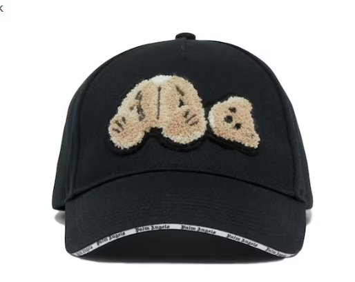 Palm Angels Bear Motif Baseball Cap (SS22) Black