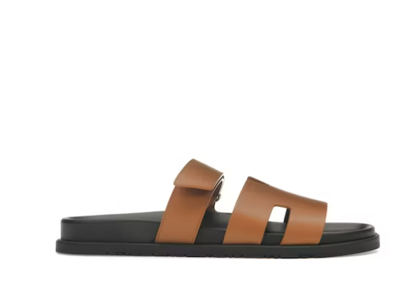 H**me5 Chypre Sandal Naturel Black Smooth Calfskin Leather (M)