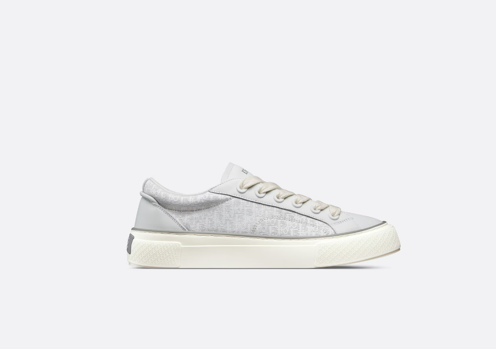 D10r B33 Sneaker White Smooth Calfskin and D10r Oblique Jacquard