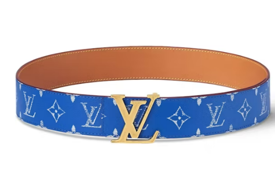 L0vis Vvtt0n LV Initiales 40mm Reversible Belt Blue