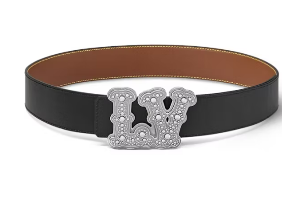 L0vis Vvtt0n LV Ranch Studs 40mm Reversible Belt Black