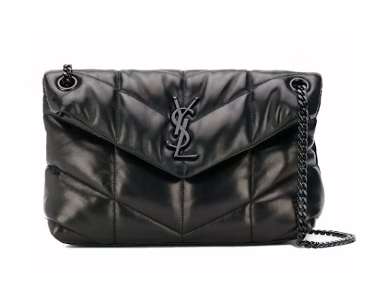 Sa1nt Lau*nt Small Puffer Shoulder Bag Black