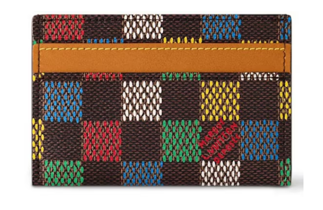 L0vis Vvtt0n Double Card Holder LV Vers Damier Ebene Multicolor