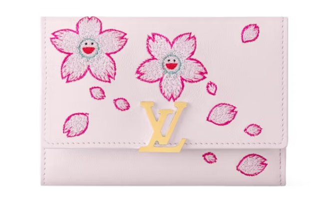 L0vis Vvtt0n x Takashi Murakami Capucines Compact Wallet 2025