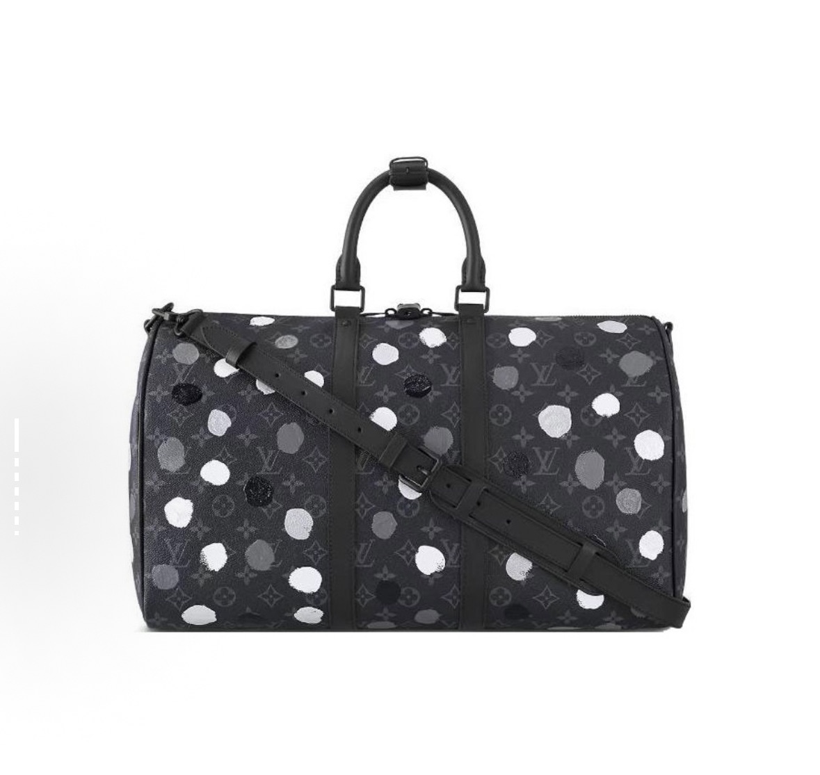 L0vis Vvtt0n x Yayoi Kusama Keepall 45 Monogram Eclipse Black/Silver