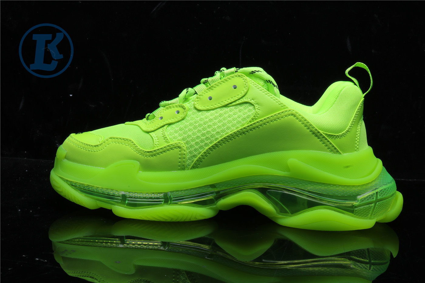 Ba1en*iaga Triple S Clearsole Fluo Yellow