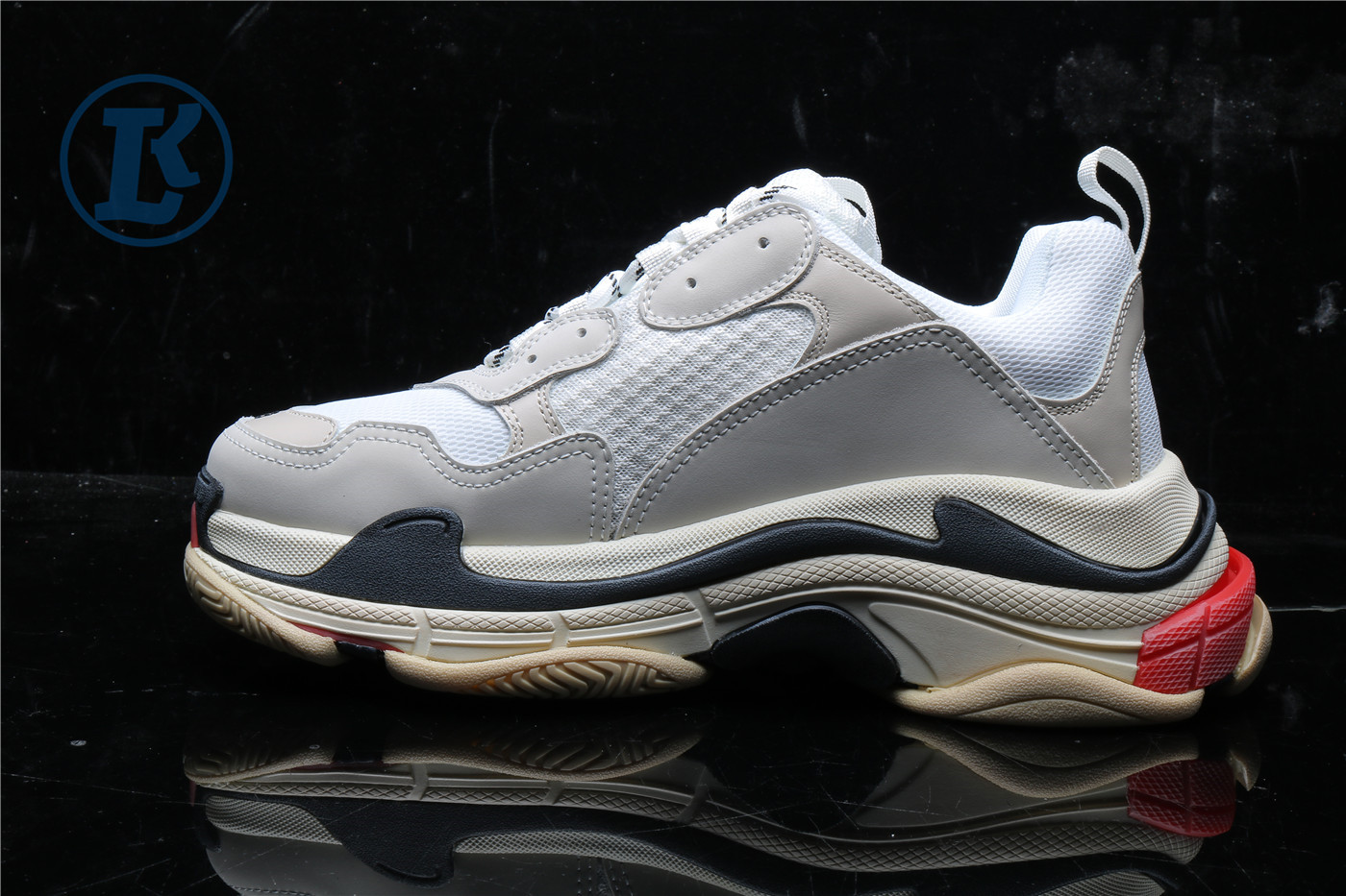 Ba1en*iaga Triple S White Red