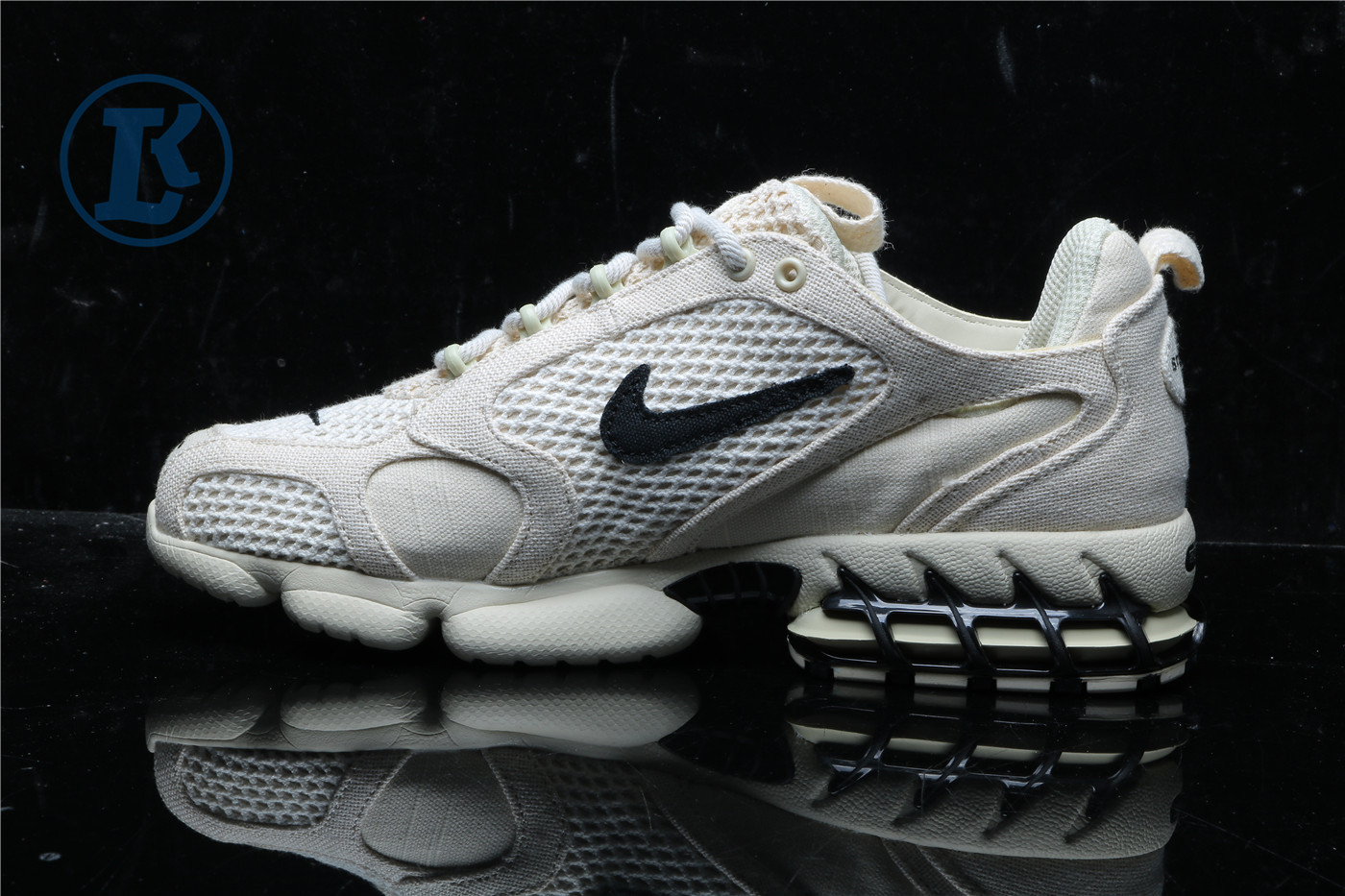 SL Stussy X Nike Air Zoom Spiridon Caged Fossil 2020