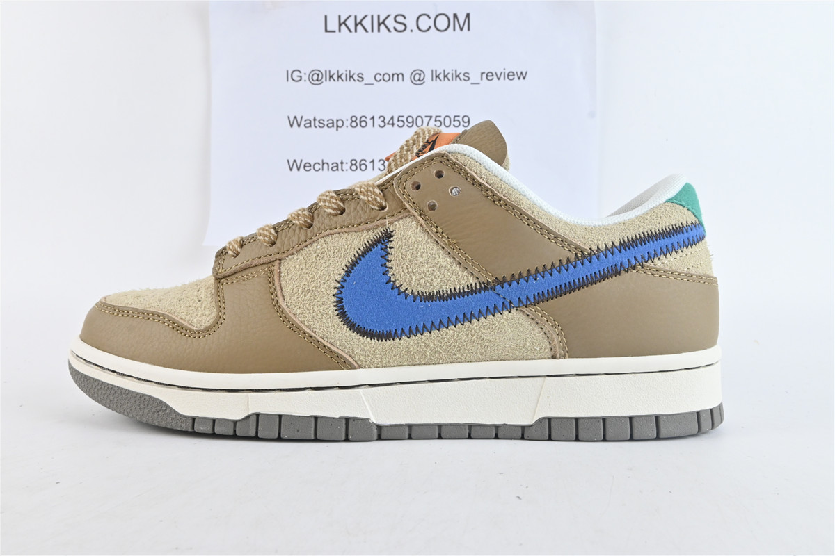 Nike Dunk Low Dark Driftwood Brown Blue Sail